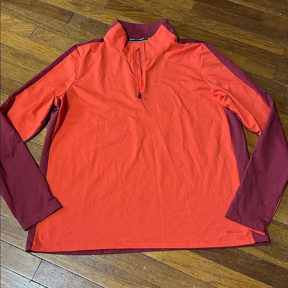 Saucony Sunday 1/4 Zip Poinciana Heather XL